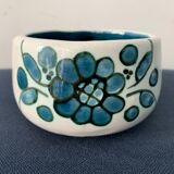 2 cups maja white and blue enamelled ceramic cups