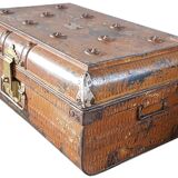 Ancient colonial travel trunk