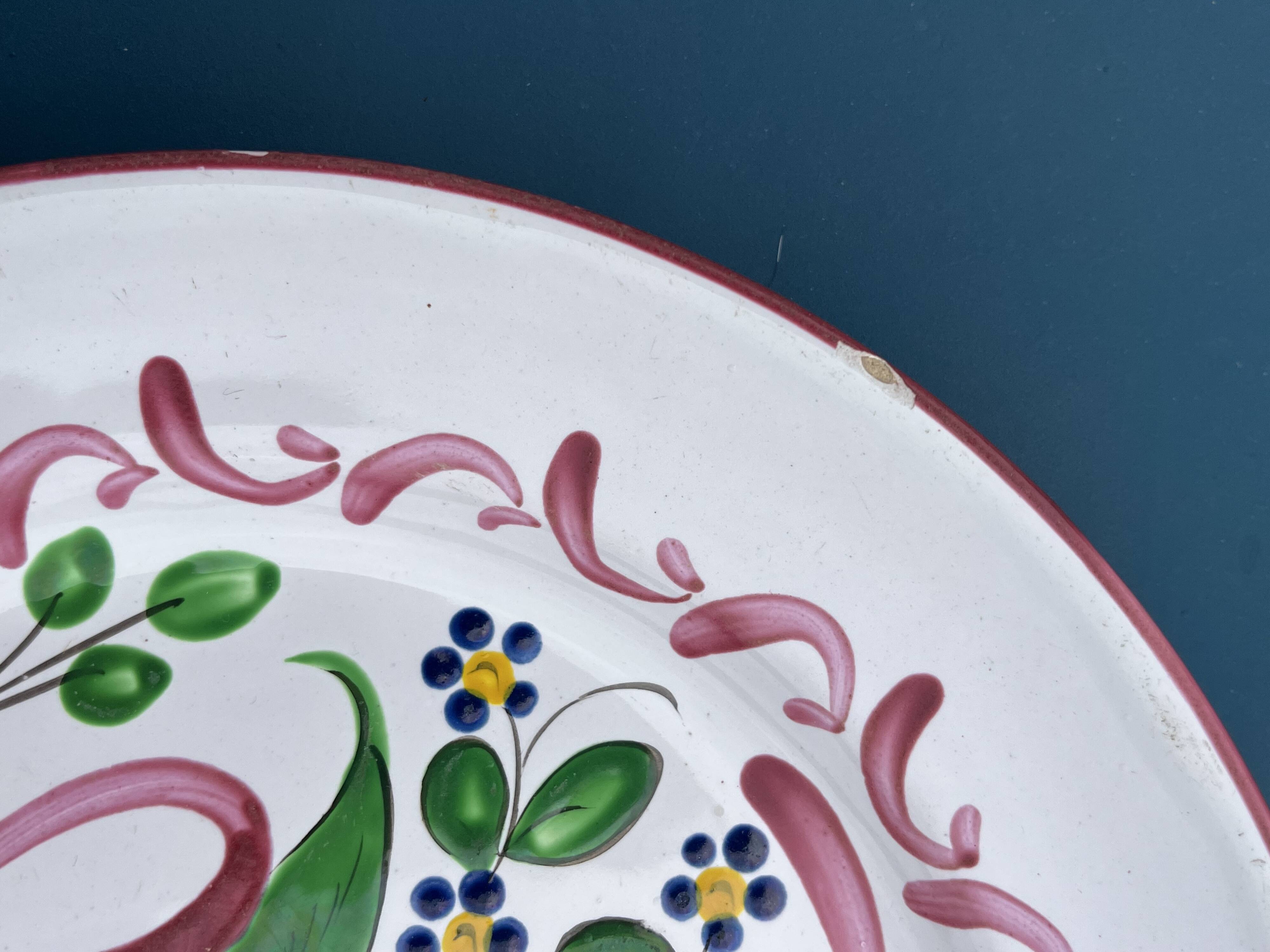 Two very old earthenware plates from the East.