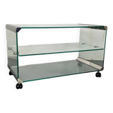 Table d'appoint vintage en verre Space Age par Gallotti & Radice, Italie 1970
