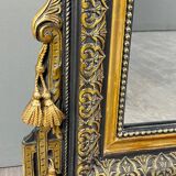 Grand Miroir à Fronton En Bois Sculpté Et Doré, Style Napoléon III