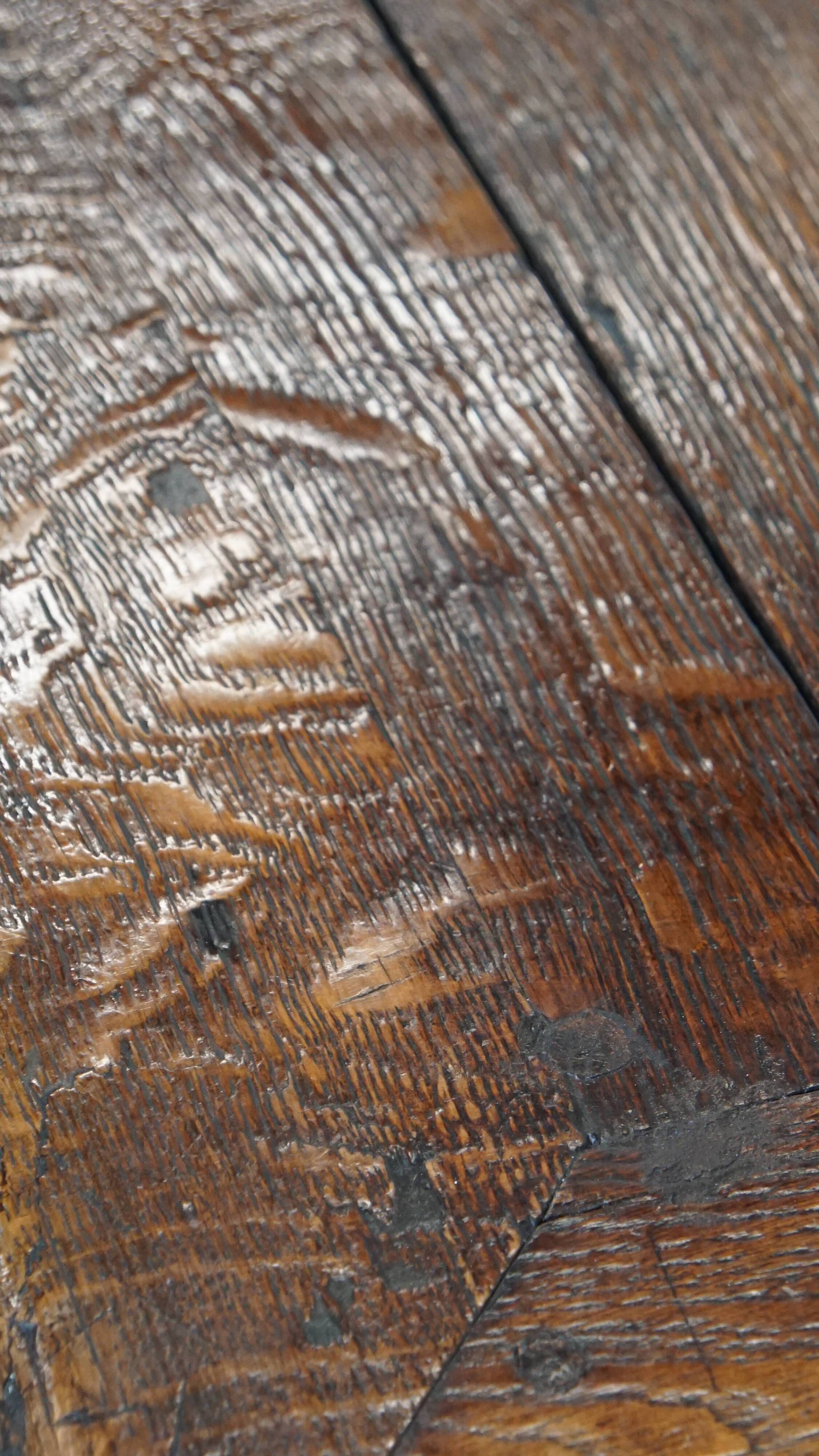Grande table à manger ancienne en chêne anglais du début du XIXe siècle