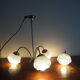 Brass wall lamp and white glass globe from the 1950s-1960s.