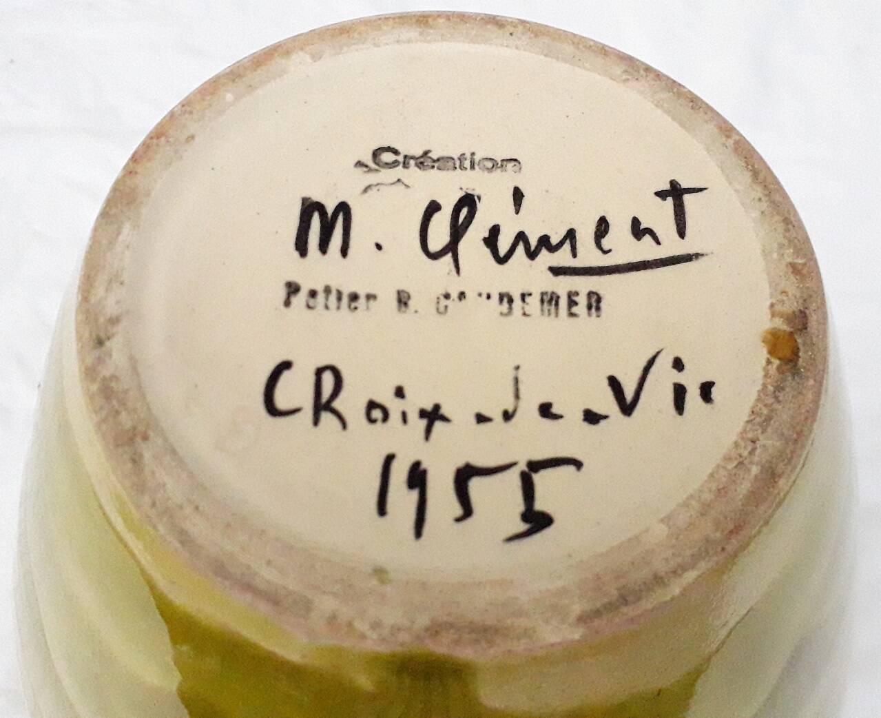 Michet Clément ceramic pitcher/vase