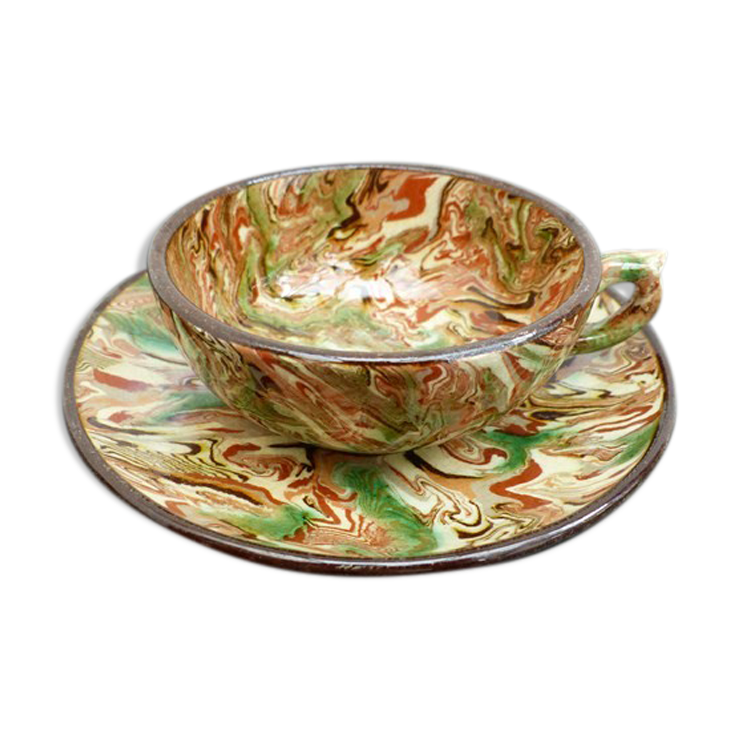 Apt earthenware coffee cup