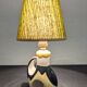 Earthenware bedside lamp from the 50s/60s