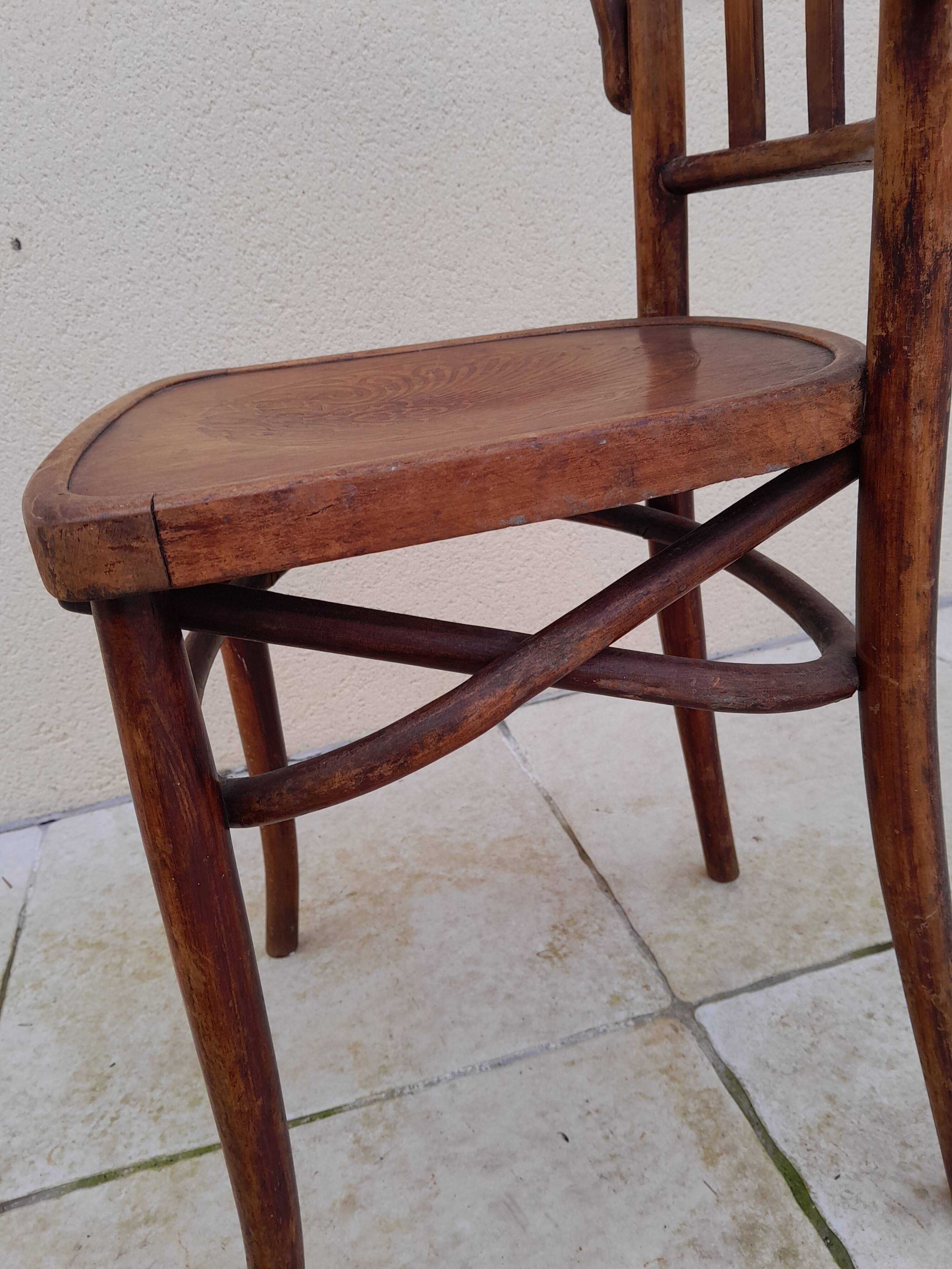 Armchair bistro chair emile cambier old 1900
