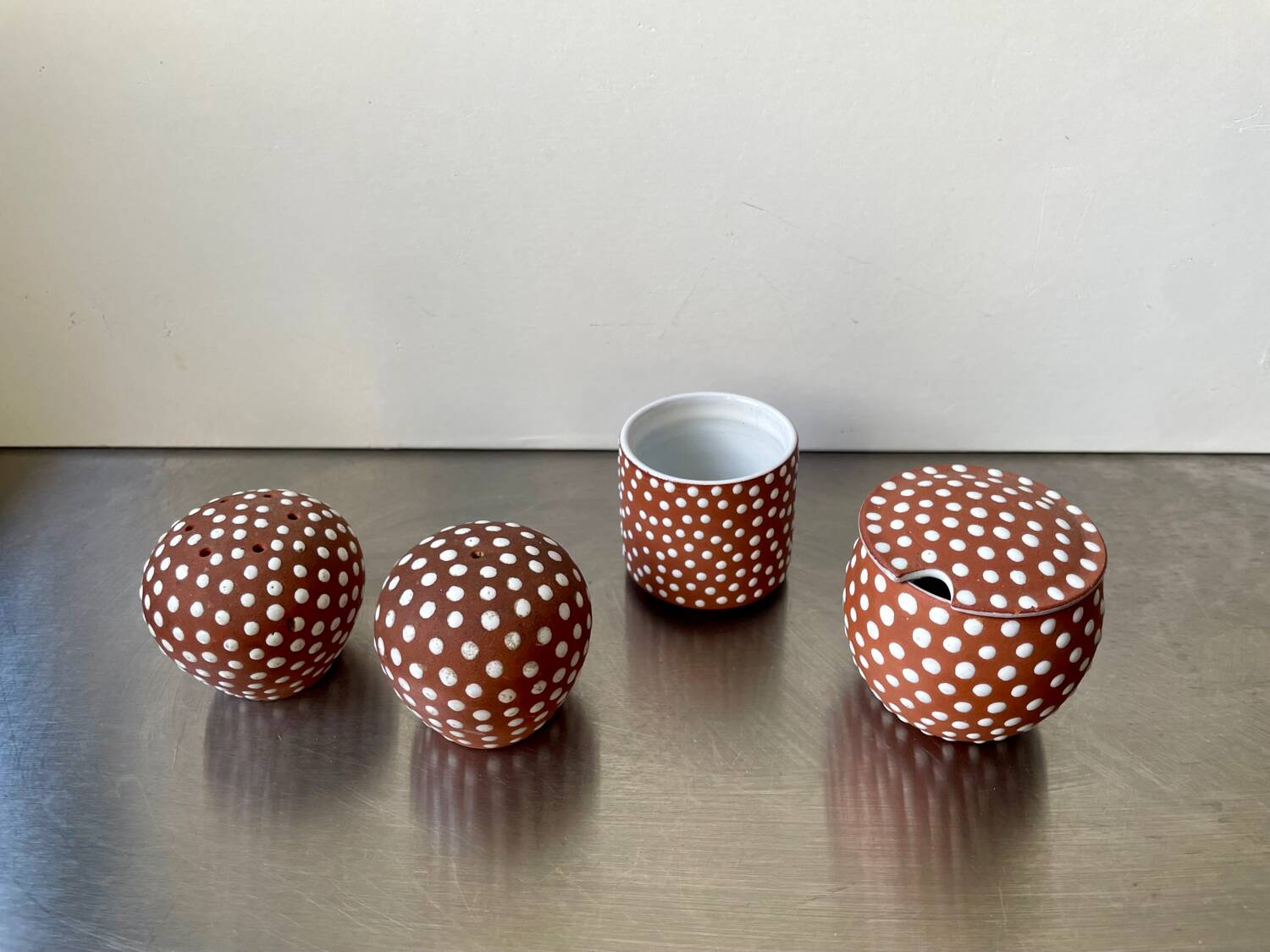 Lot de 4 vases zeuthen keramik années 1950 danemark