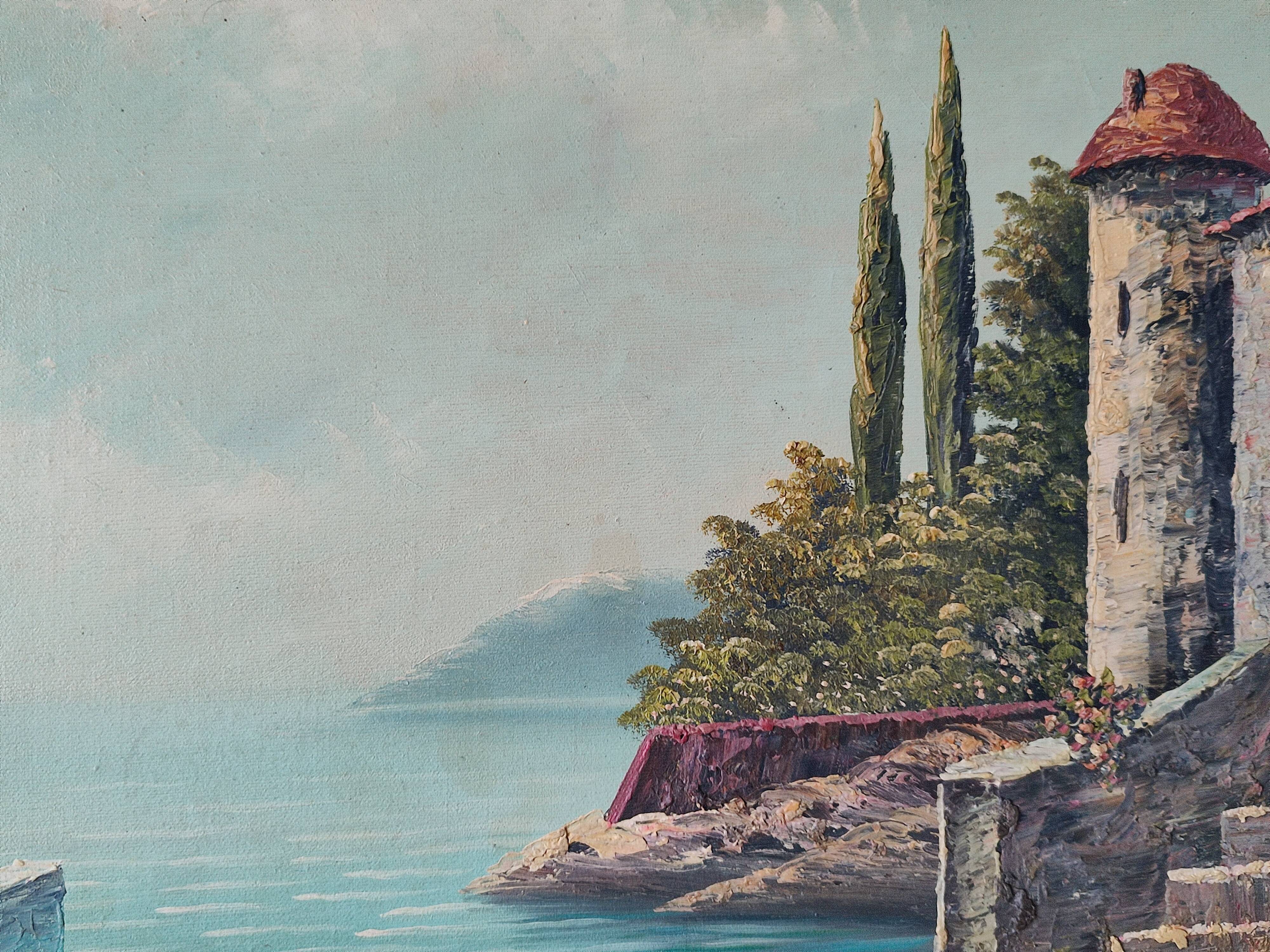 Oil painting on canvas signed Rossini