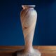 Art Nouveau vase in frosted glass paste