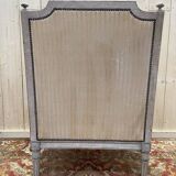 Fauteuil - Bergère de style Louis XVI avec signature