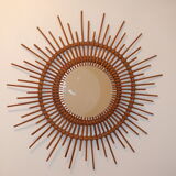 Rattan sun mirror