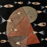 Gouache, or mixed media, 1980s