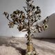 Pair of large 9-light altar candelabra, 19th century, in bronze and brass
