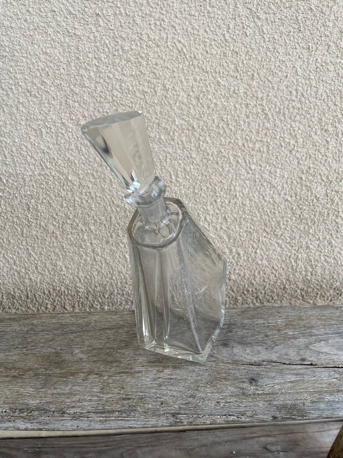 Tilted crystal carafe Art Deco Bruno Posselt