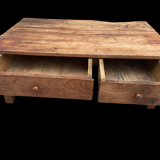 Table basse rustique 2 tiroirs
