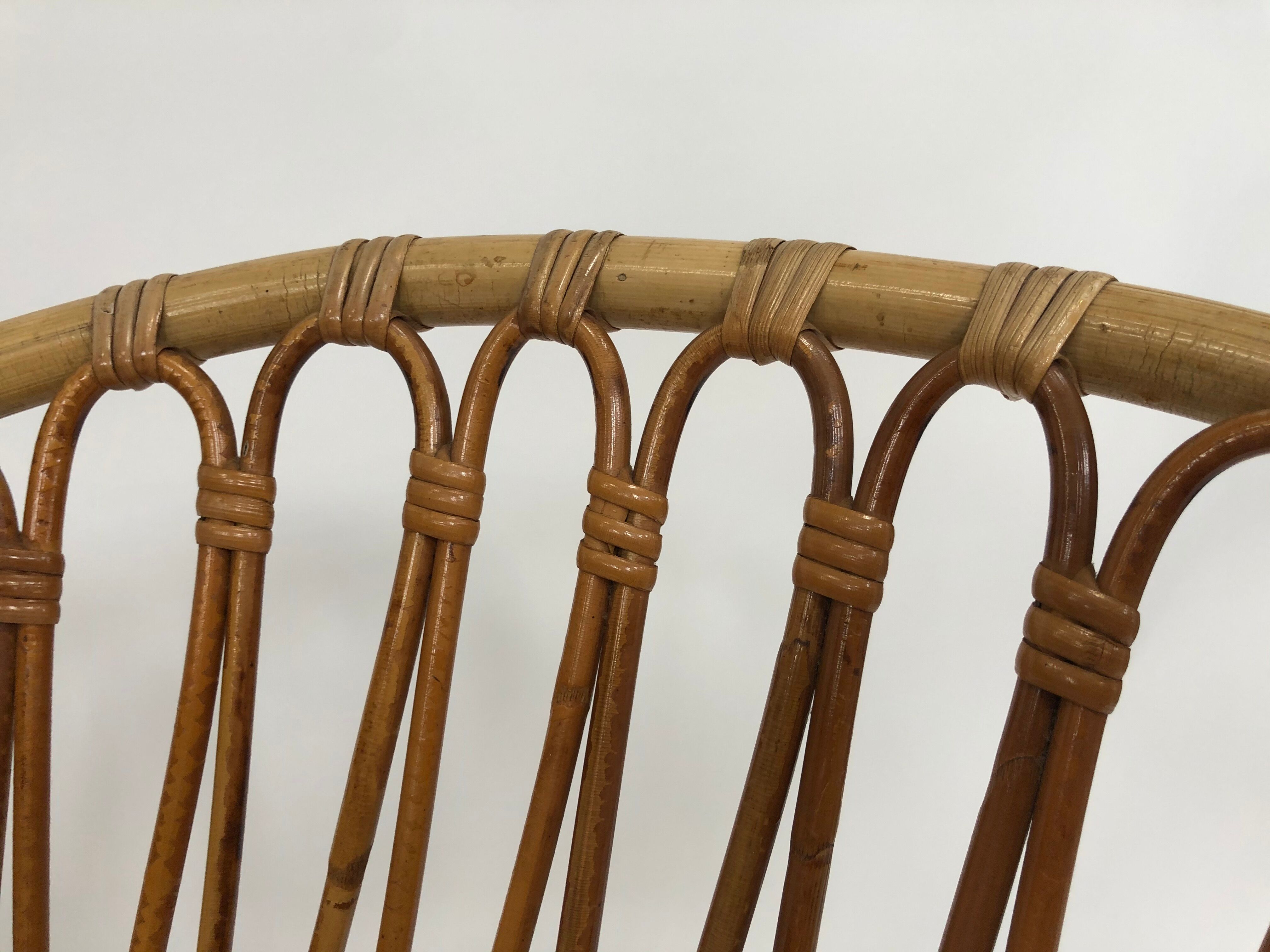 Fauteuil en rotin de Rohe Noordwolde, 1960, Pays-Bas