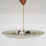 Glass and brass ceiling or pendant light