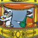 1990s Gorgeous "Commedia dell'Arte" Table Lamp by Piero Fornasetti for Anto