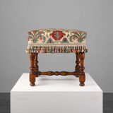 Early 20th Century Wood & Fabric footstool, France