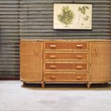 Rattan sideboard, year 70