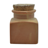 Large glazed terracotta pot with original cork lid