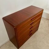 Old Scandinavian style chest of drawers in teak, 70s design, Hülsta vintage brand