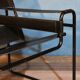 Metal armchair and leather, 1970s