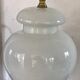 Vintage opaline lamp and brass 50 cm