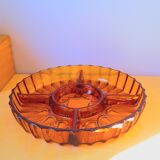 Servant cup in amber glass for aperitifs