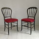 Paire de chaises Napoléon III en bois noirci