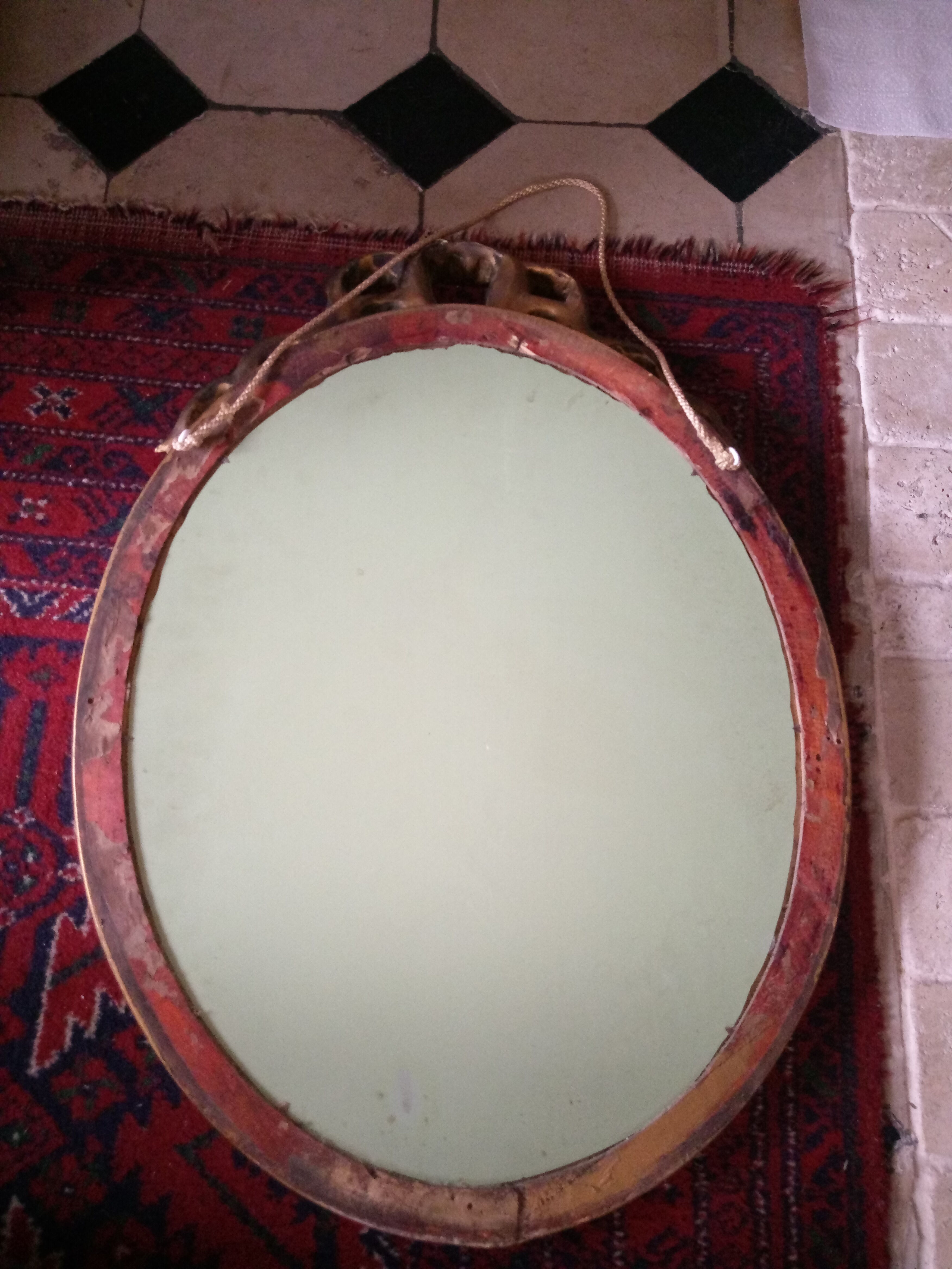 Oval mirror Louis XVI style