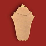 Gold leaf wall mirror in resin – Baroque style – H68 cm