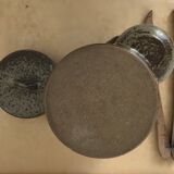 Condiment pot/ pickles/ olives in greige Wabi Sabi