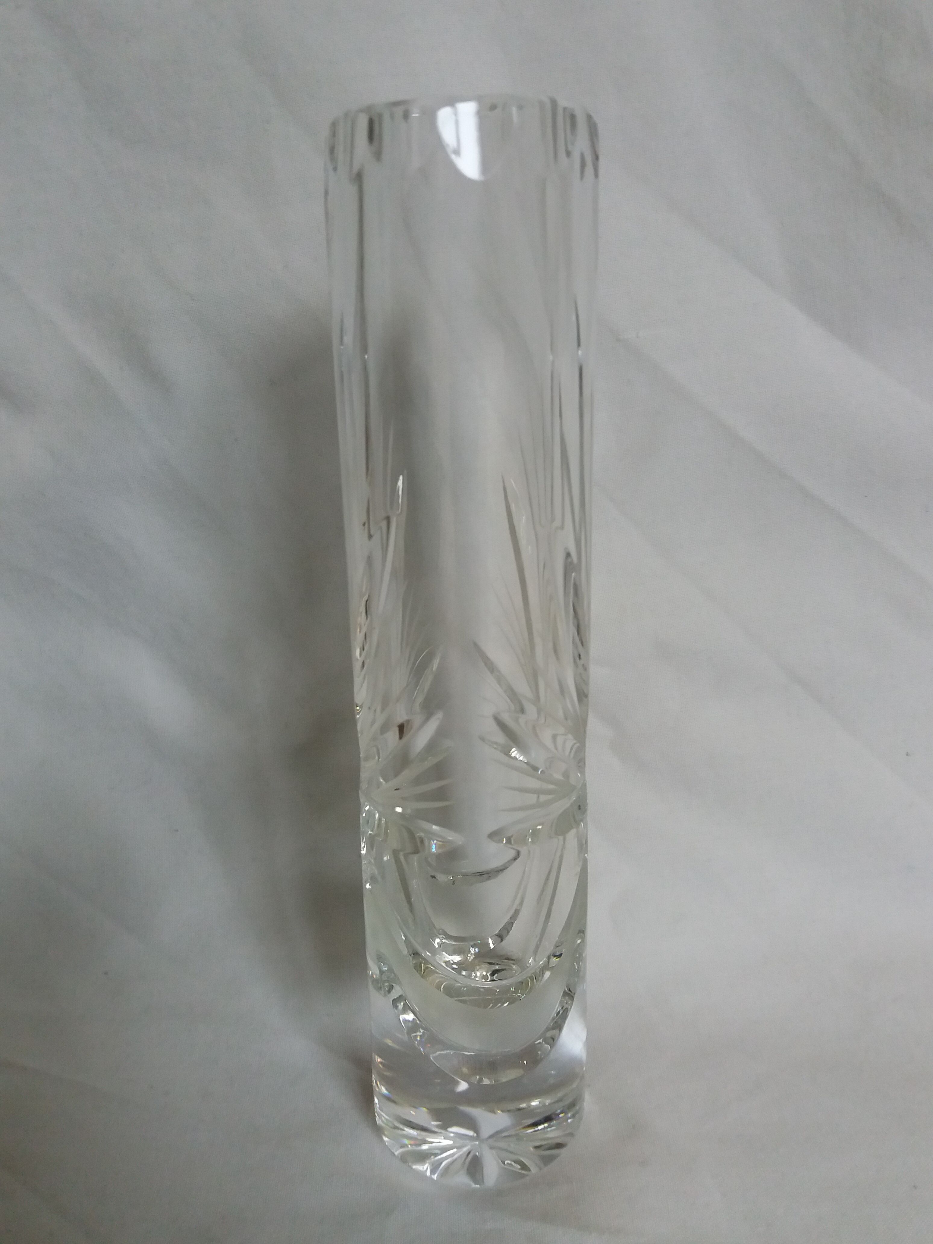 Glass or cut crystal soliflore vase