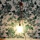 Suspension, baladeuse en verre formant une tulipe