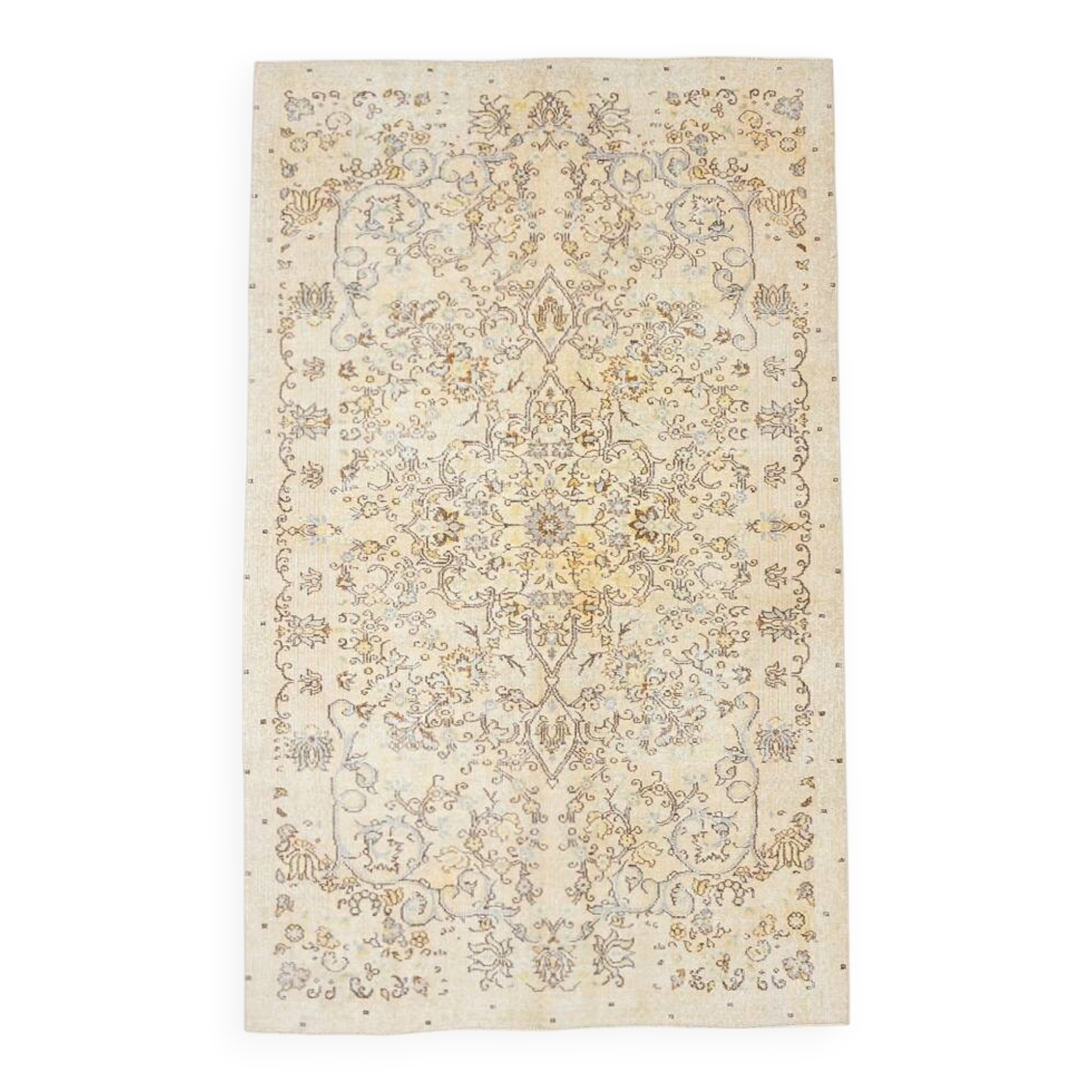 6x9 Vintage Soft Beige Famhouse Decor Turkish Vintage Rug, 170x275 Cm