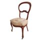 Louis Philippe chair in mahogany with upholstered embroidered seat