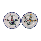pair of flowered plates Saint Clément