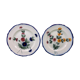 pair of flowered plates Saint Clément