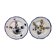 pair of flowered plates Saint Clément
