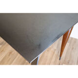 Minimalist desk in steel and wood