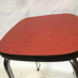 Vintage stool in red formica chrome feet