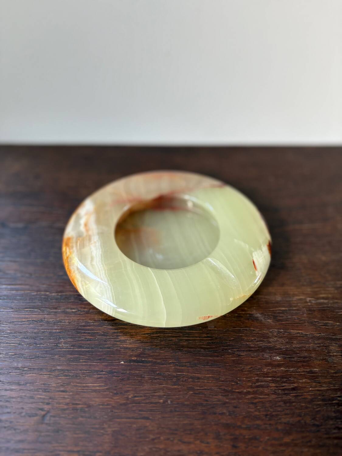 Vintage onyx ashtray natural stone
