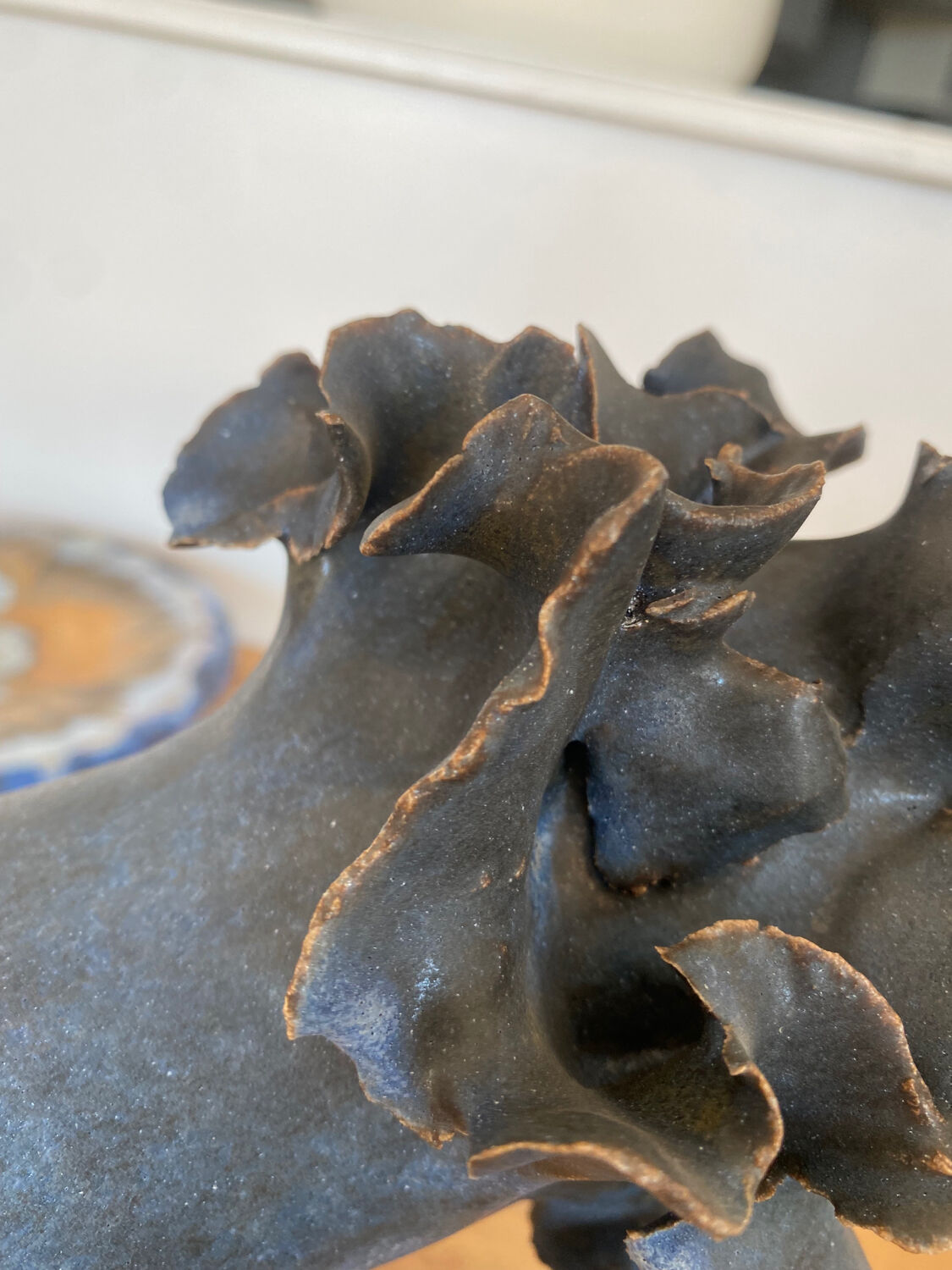 Blue contemporary ceramic vase