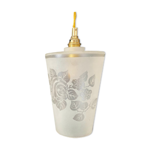 Baladeuse tulipe vintage en verre