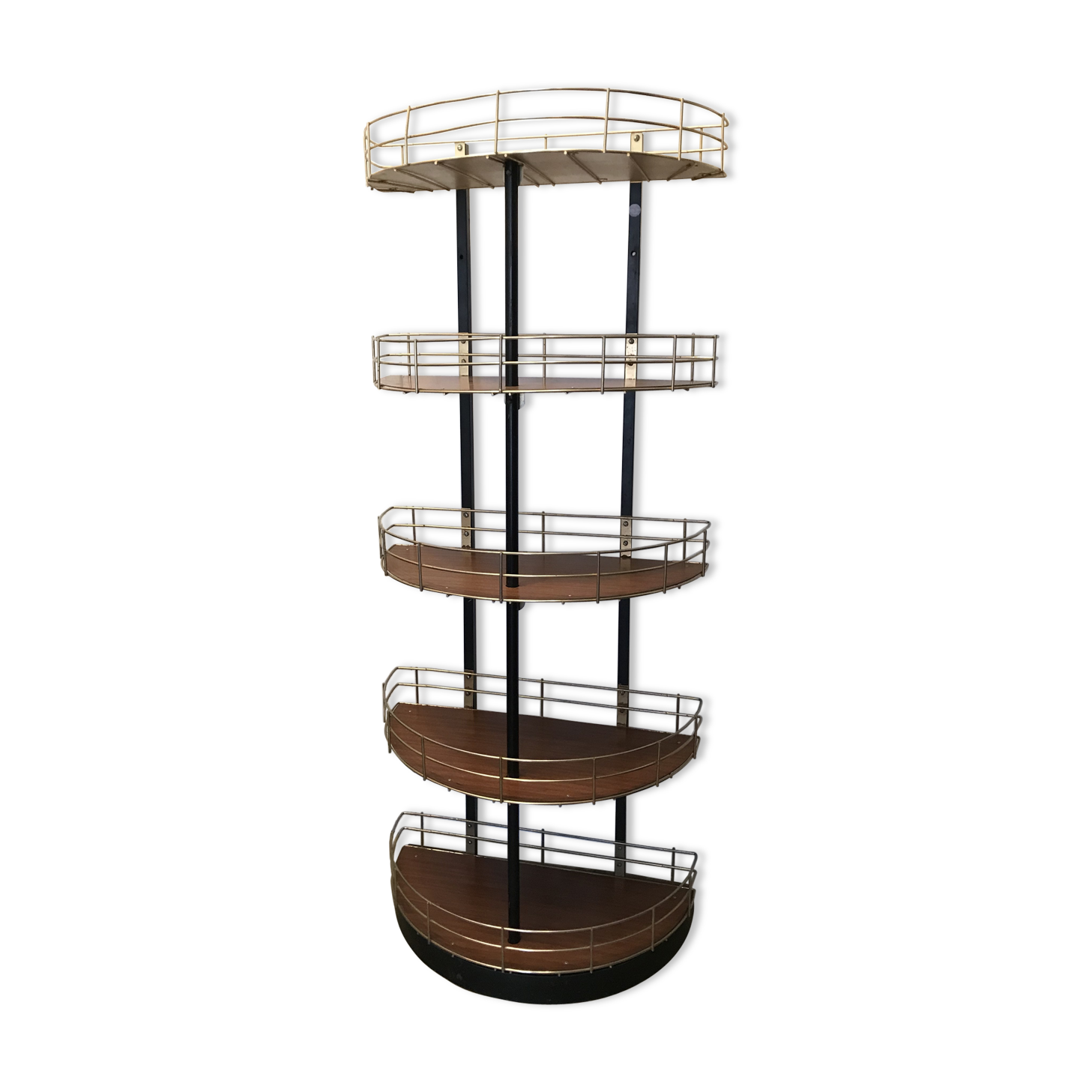 Vintage metal shelf half moon