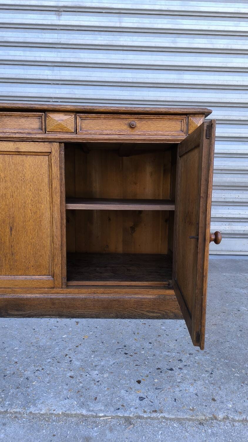 English sideboard in blond oak 1950