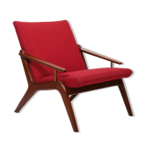 Mid Century Danish Teak and Brass Easychair 1960s