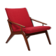 Fauteuil danois en teck et laiton des années 1960